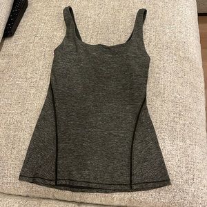 Lululemon workout top. Size 4. Olive Green.